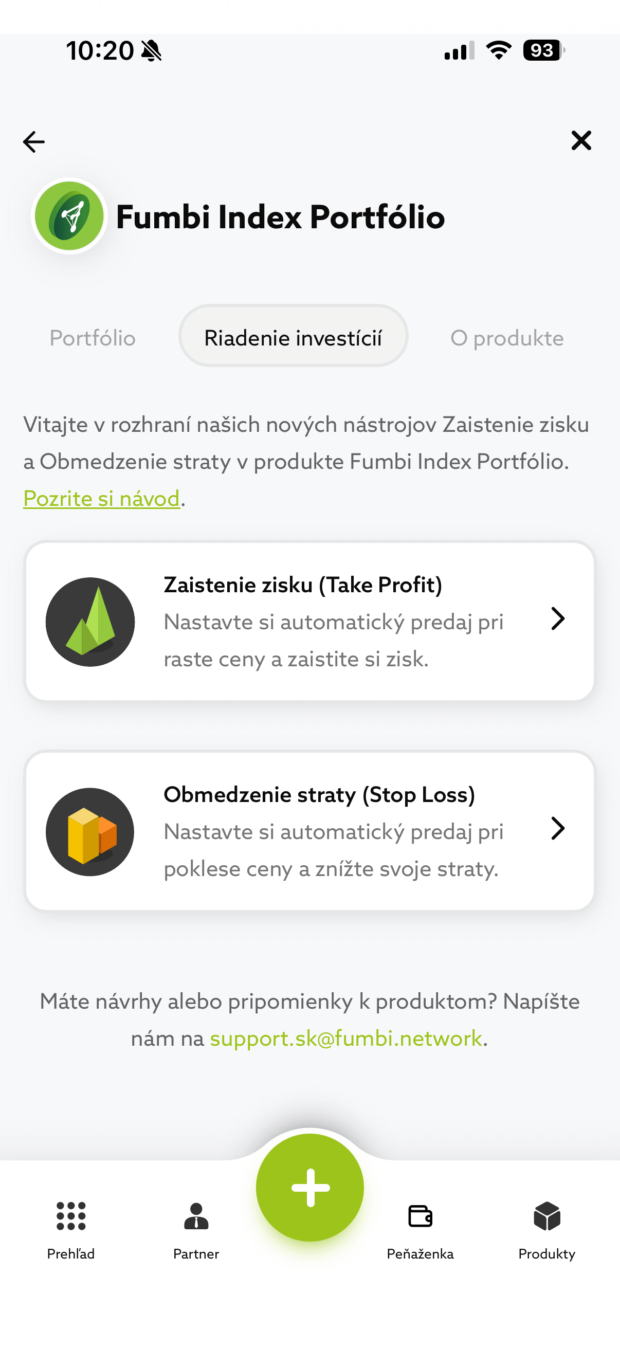 Fumbi appka – prehľad portfólia