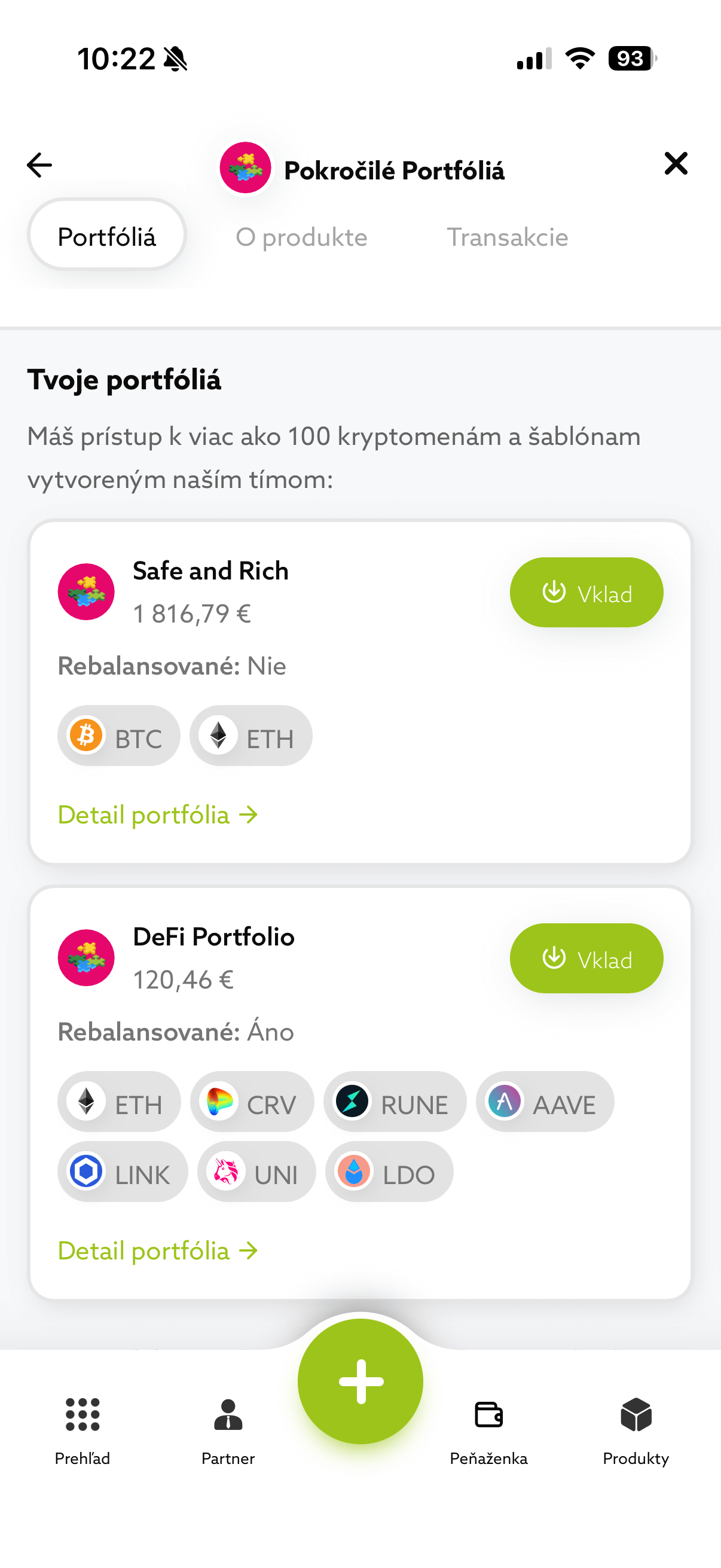 Fumbi appka – riadenie investícií