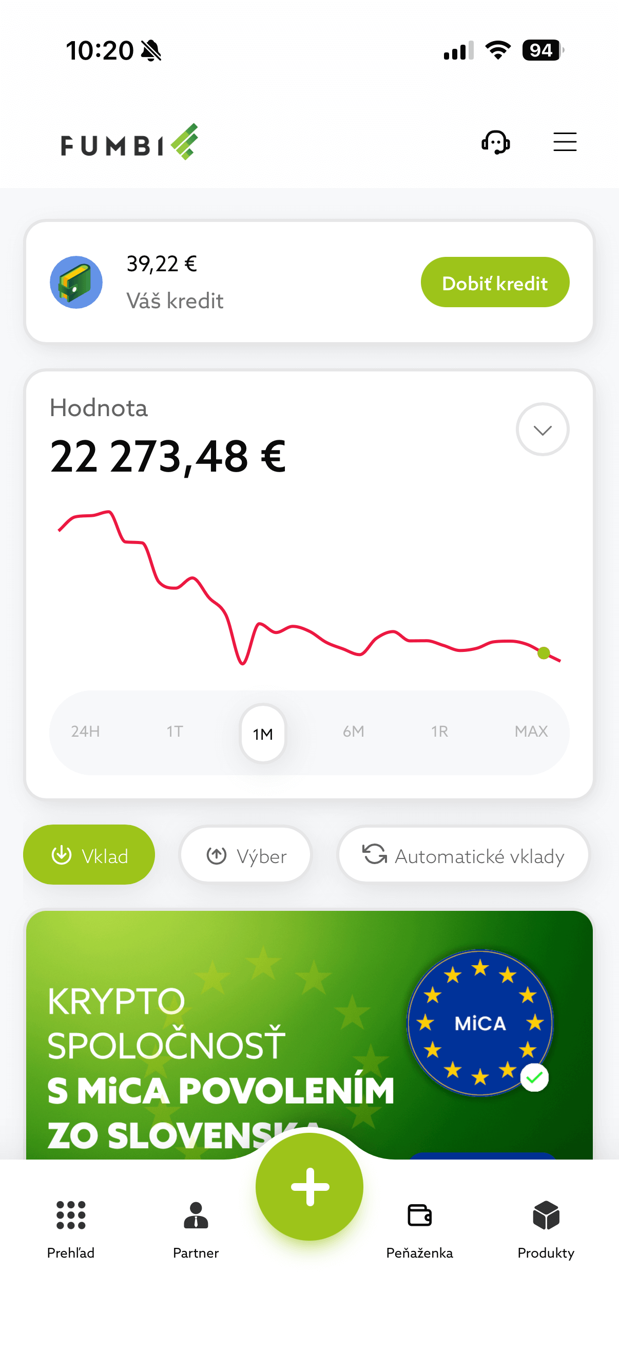 Fumbi appka – pokročilé portfóliá